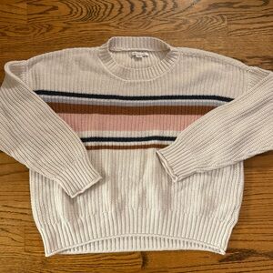 American Eagle Outfitters Oversized Striped Crew Neck Sweater